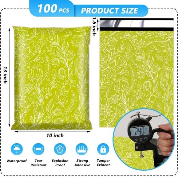 100 Poly Mailer 10x13 Inch 100 Pcs, Waterproof and Tear-Resistant Shipping Bags - Picture 2 of 8
